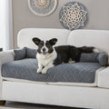 Quilted Pet Bed with Headrest