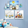 Coastal Lighted Canvas Wall Art - Buoys Candle or Coastal