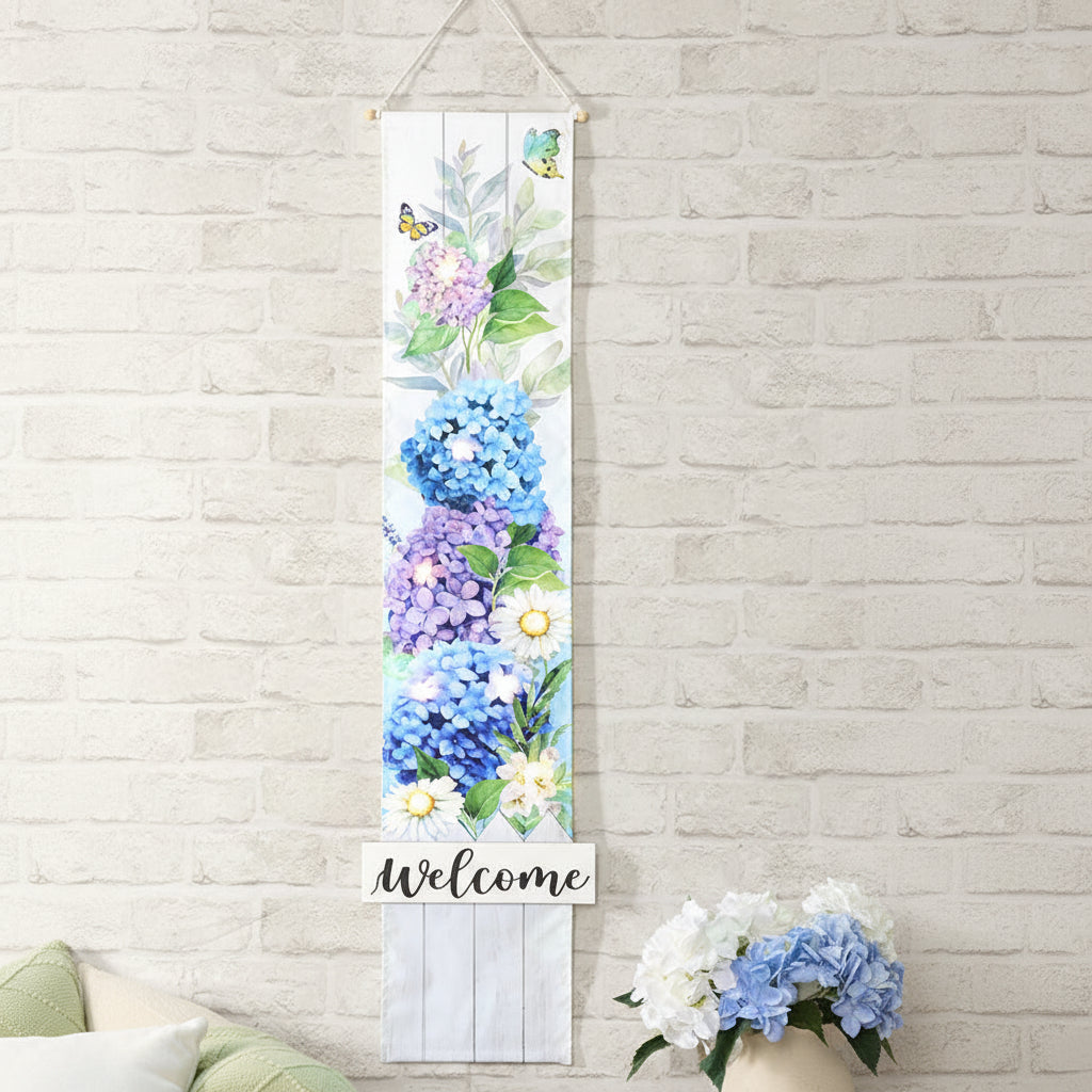 LED Lighted Welcome Banner - Flower or Patriotic 46\" Length