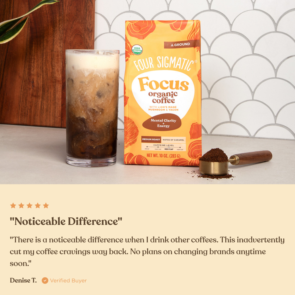 Focus Ground Coffee - Medium - Medium Roast Organic Mushroom Coffee
