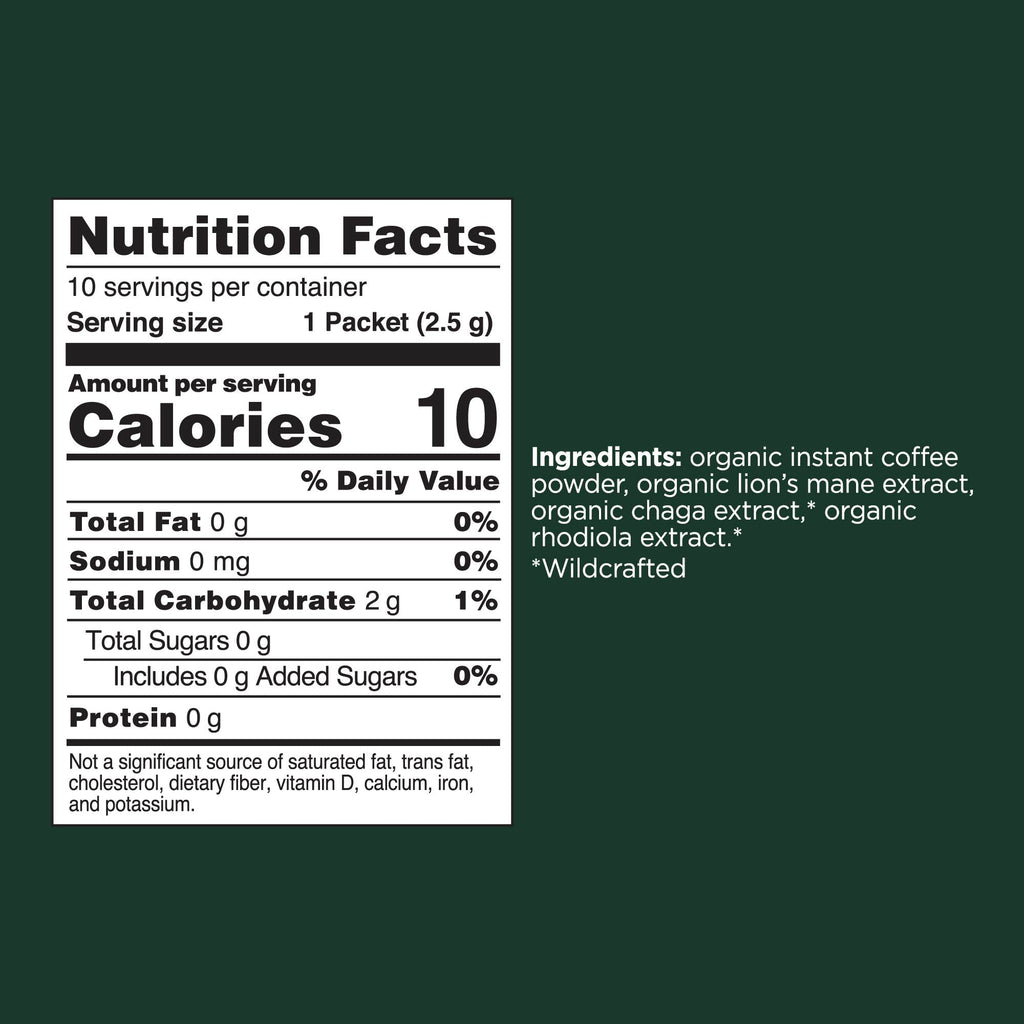 Focus Instant Coffee Packets - Focus Functional Mushroom Packets