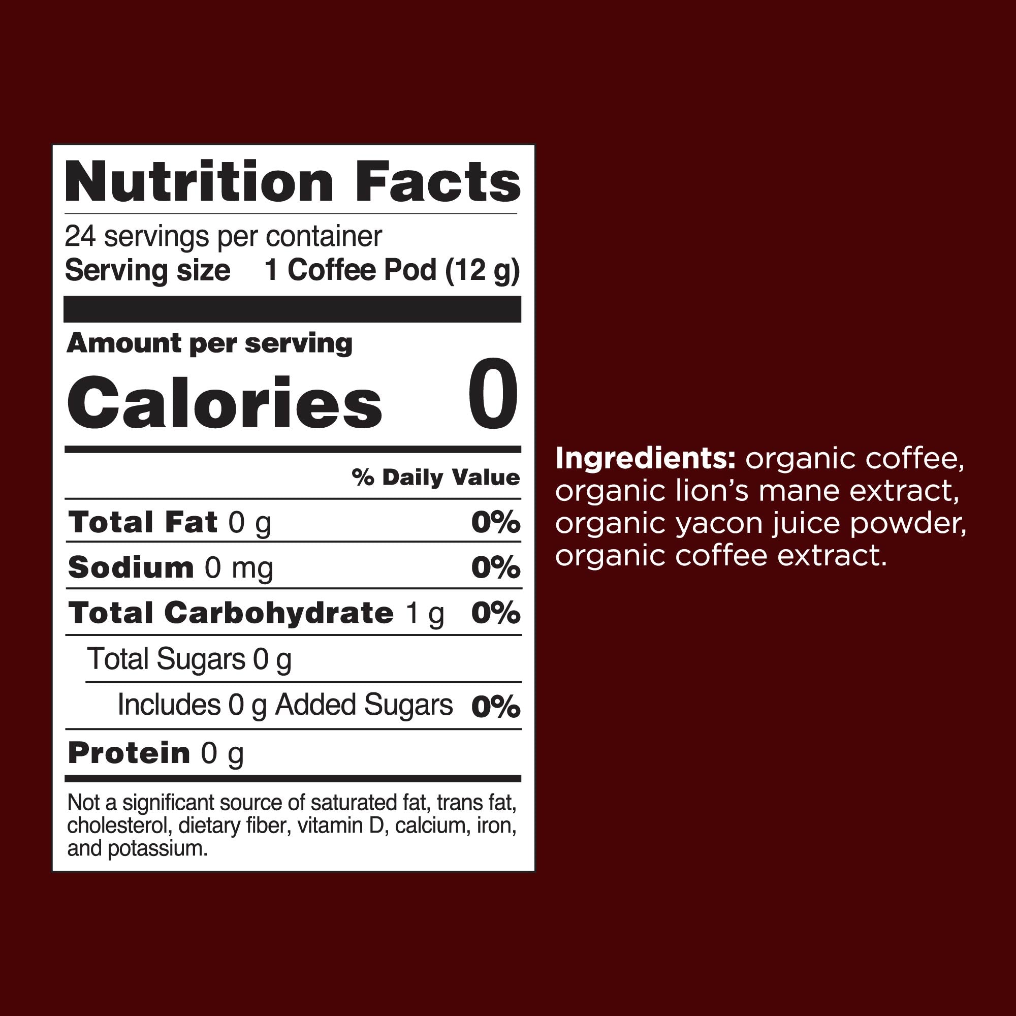 Focus High Caf Coffee Pods (24ct) - Focus High Caf Mushroom Coffee Pods