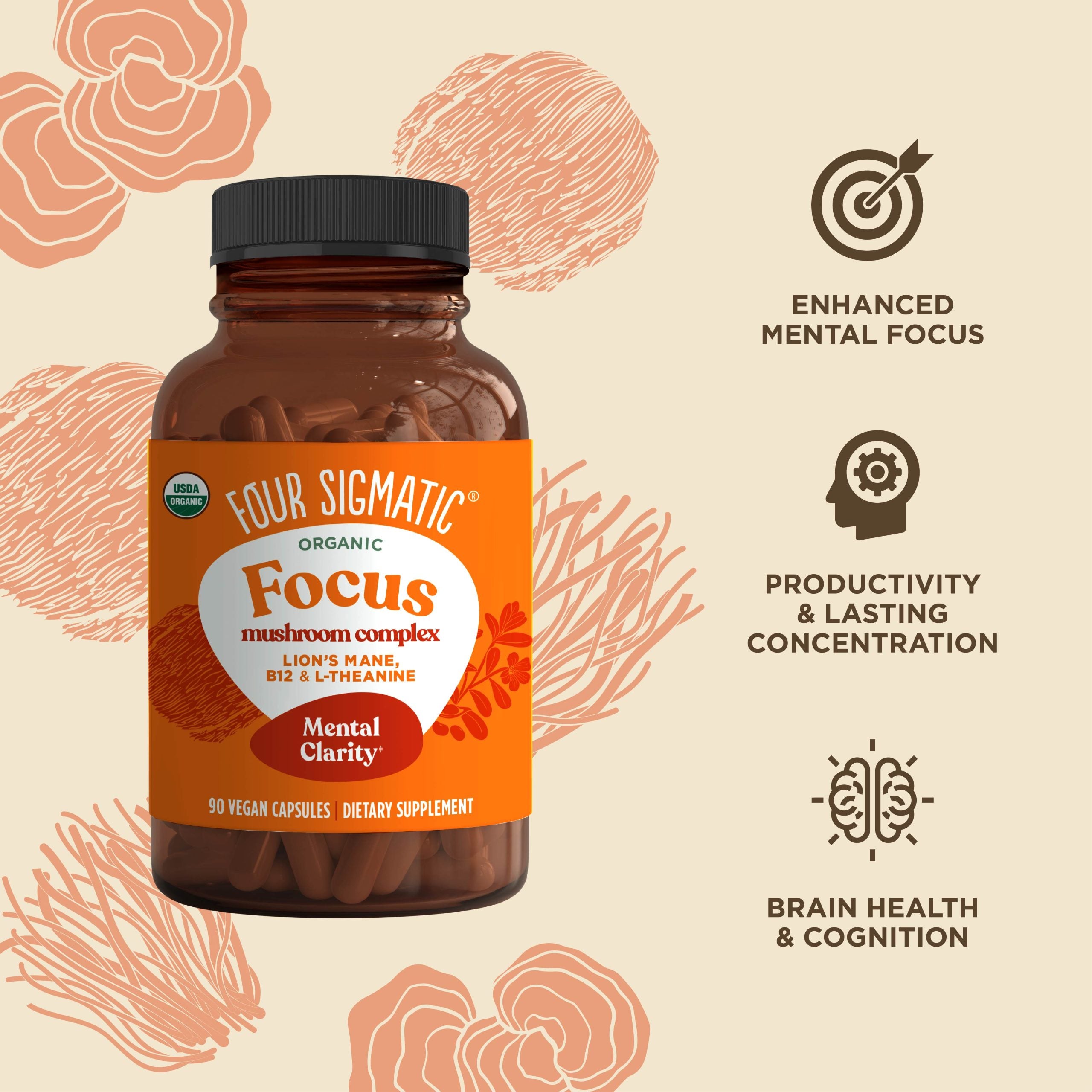 Focus Capsules - Focus Mushroom Supplement Capsules