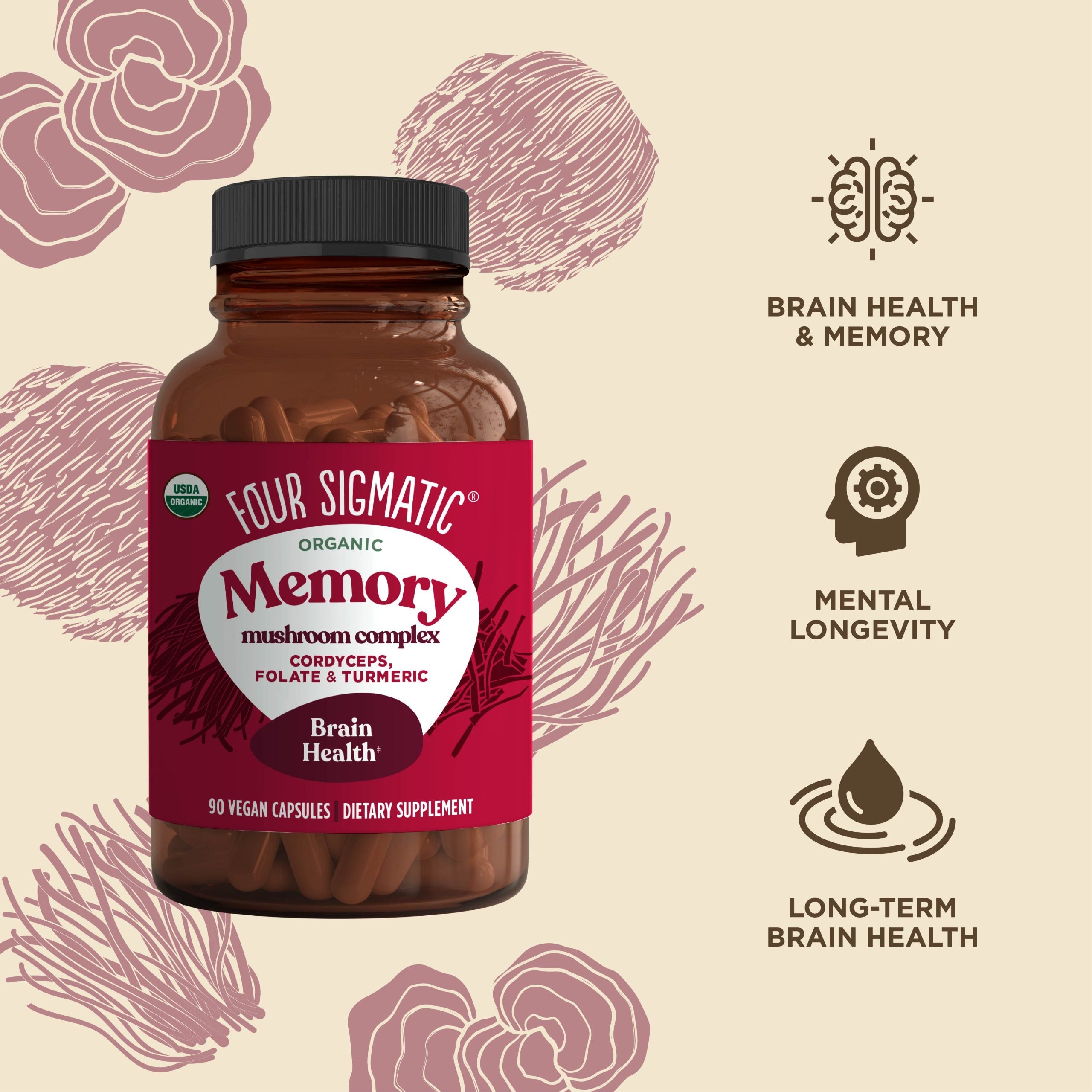 Memory Capsules - Memory Mushroom Supplement Capsules