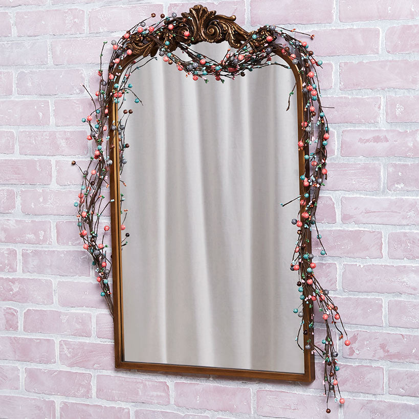 Colorful Country Berry Wreath Garland or LED Candle