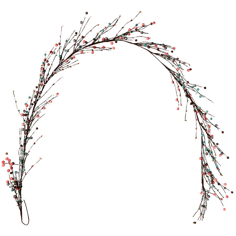 Colorful Country Berry Wreath Garland or LED Candle