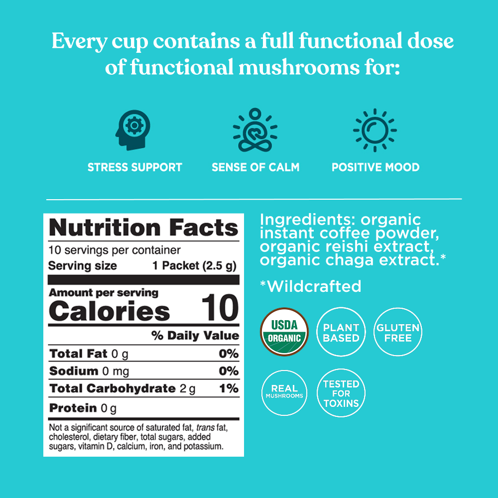 Calm Instant Coffee Packets - Calm Functional Mushroom Packets