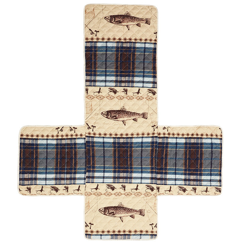 Fly Fishing Quilted Furniture Cover Chair Loveseat or Sofa