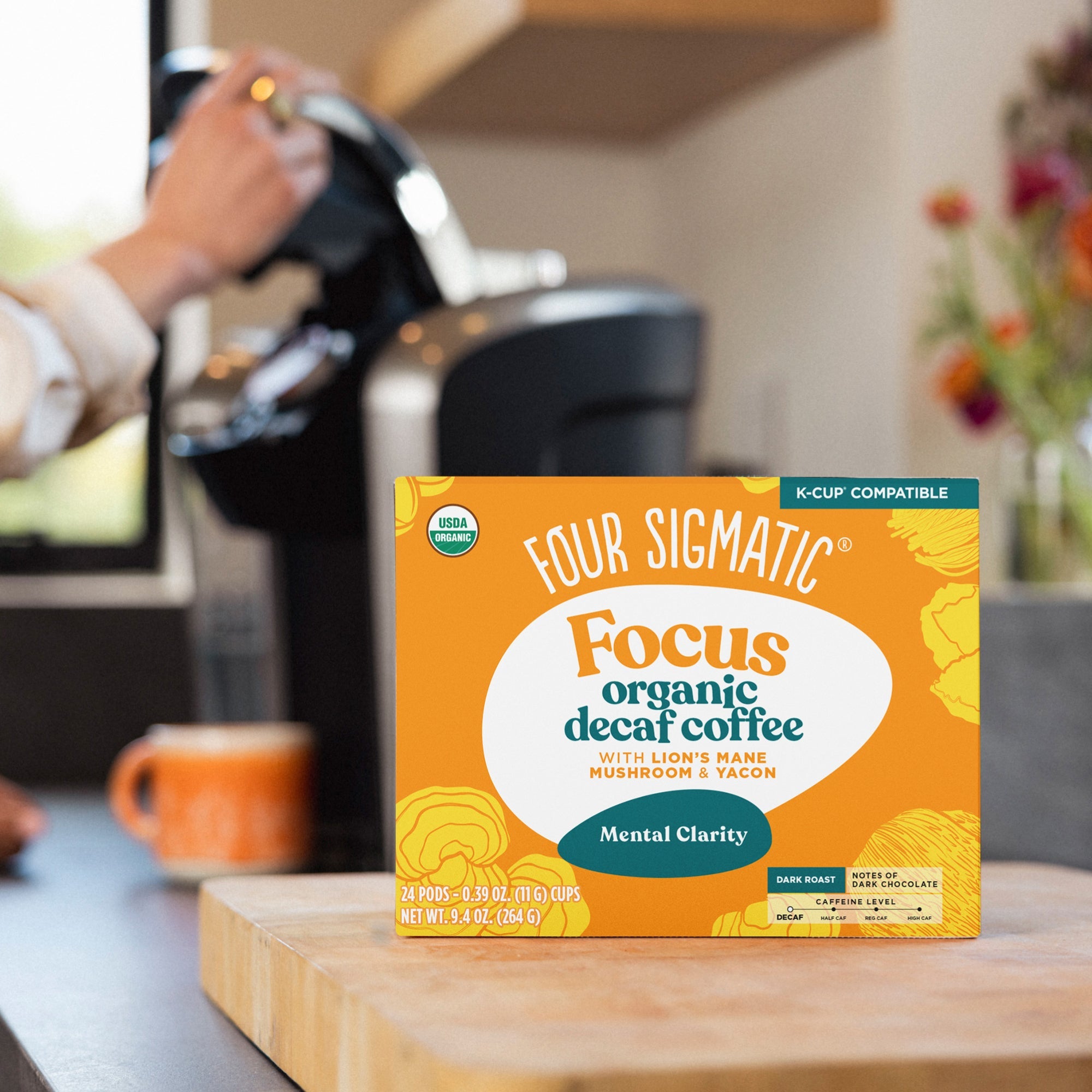 Focus Decaf Coffee Pods (24ct) - Focus Decaf Mushroom Coffee Pods