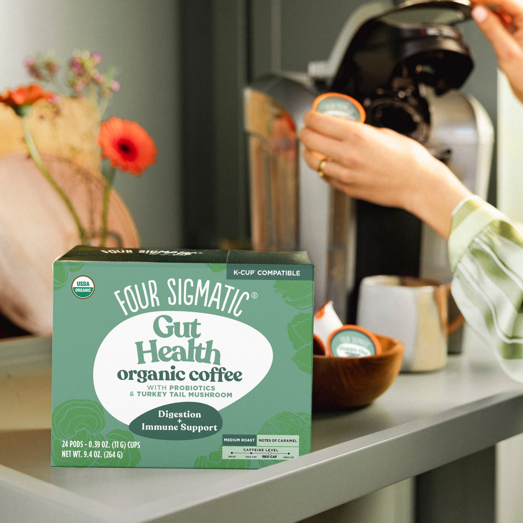 Gut Health Coffee Pods (24ct) - Gut Health Mushroom Coffee Pods
