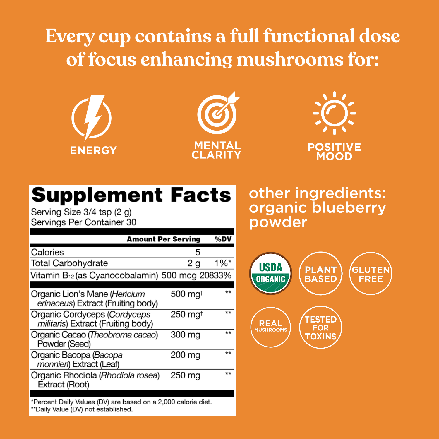 Focus Mushroom Blend - Focus Functional Mushroom Powder