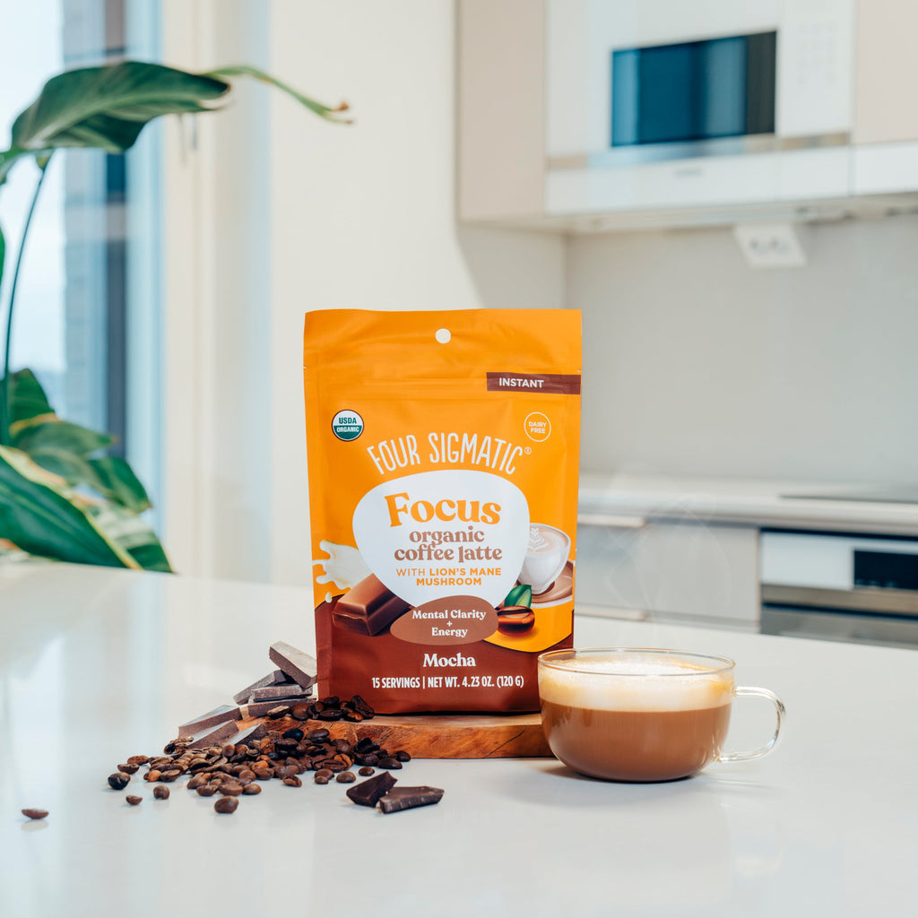 Focus Organic Coffee Latte - Mocha - Mocha Latte Mushroom Drink Mix