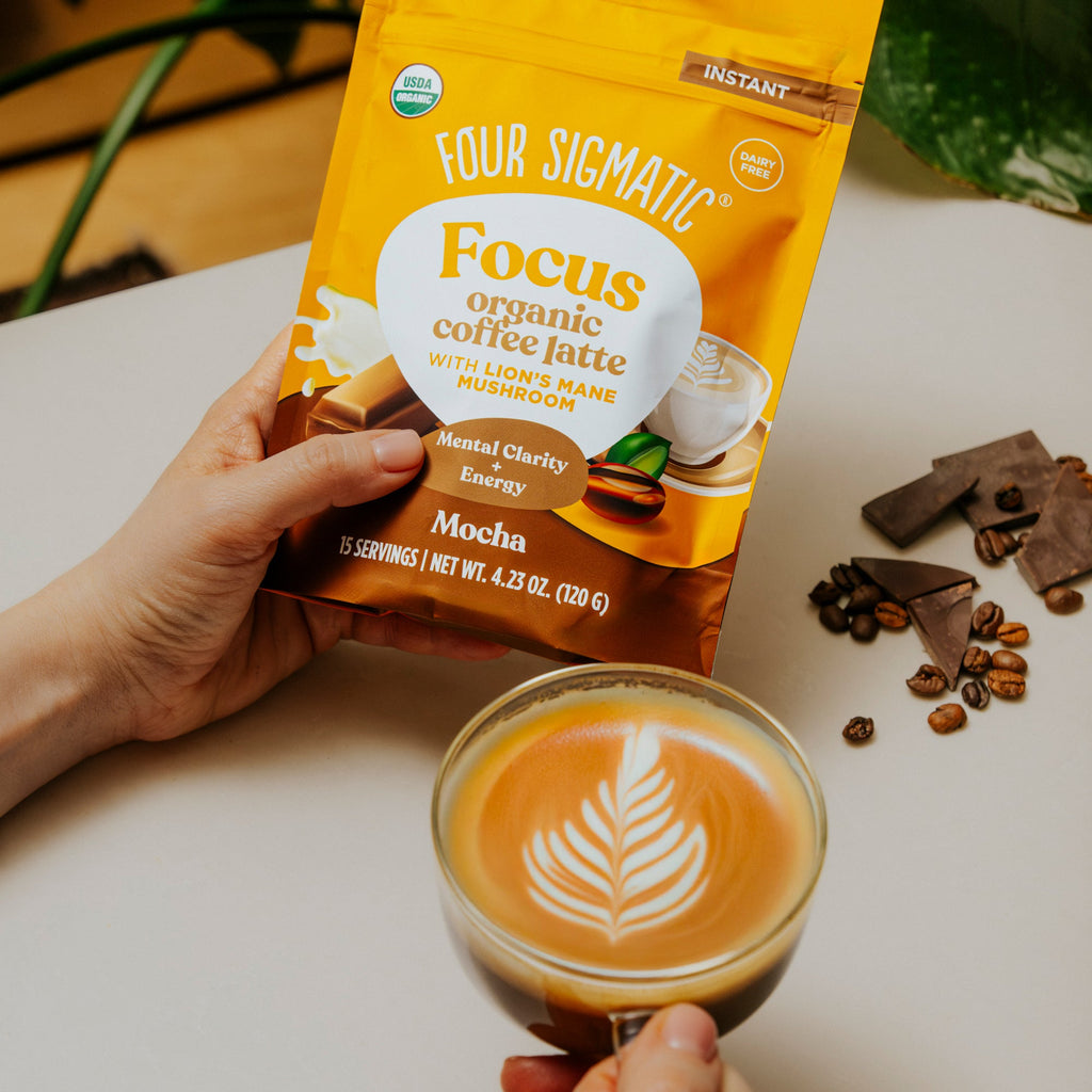 Focus Organic Coffee Latte - Mocha - Mocha Latte Mushroom Drink Mix