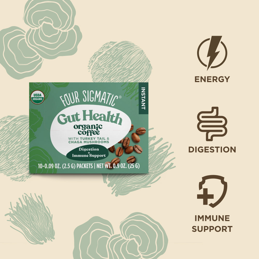 Gut Health Instant Coffee Packets - Gut Health Functional Mushroom Packets