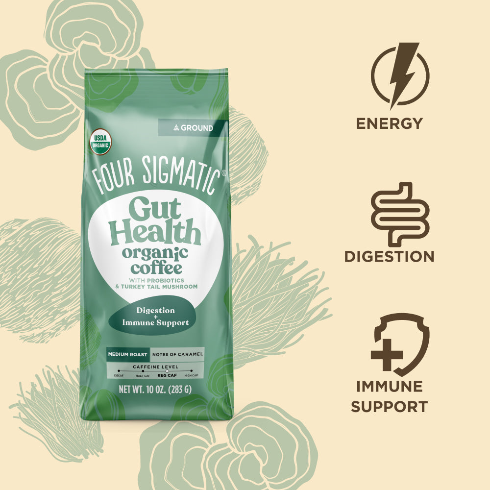 Gut Health Ground Coffee - Medium - Gut Health Medium Roast Organic Mushroom Coffee
