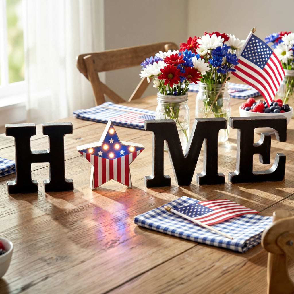 Home Sign with Lighted Heart or Set of 4 Icons
