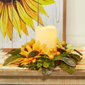 Sunflower LED Candle with Sunflower Ring