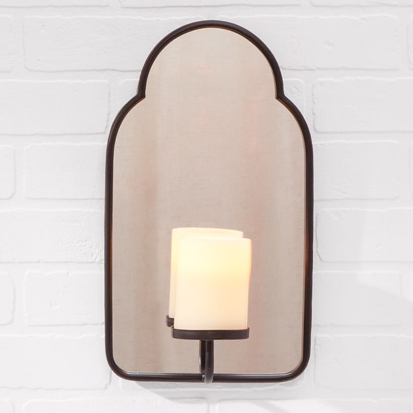 Mirror Wall Sconce With LED Candle