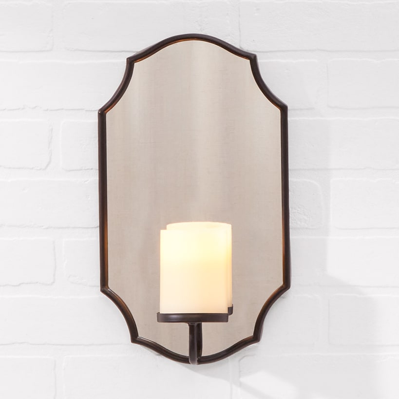 Mirror Wall Sconce With LED Candle