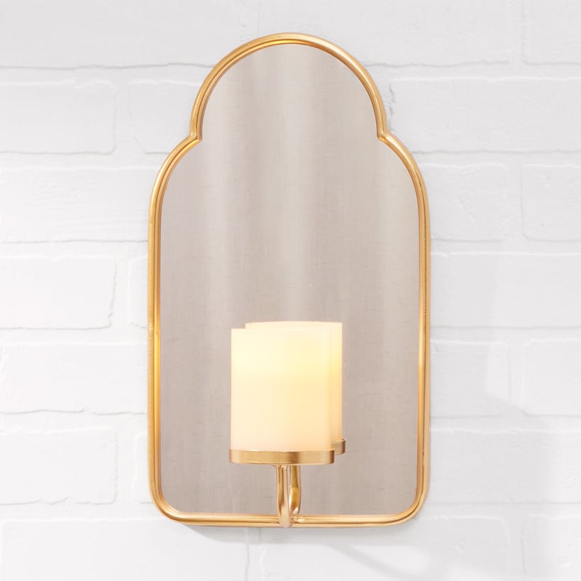Mirror Wall Sconce With LED Candle