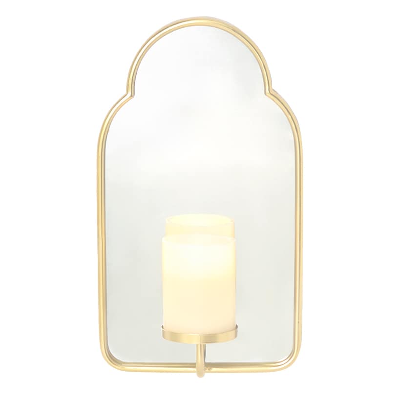 Mirror Wall Sconce With LED Candle