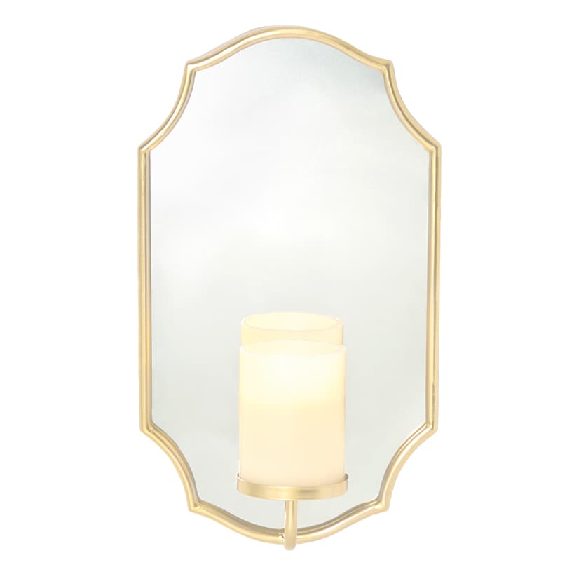 Mirror Wall Sconce With LED Candle