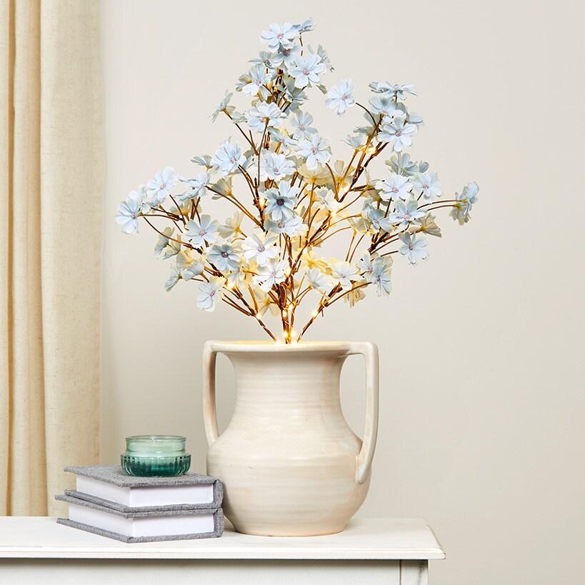 Lighted Flower Table Trees - Blue Blush or Pink