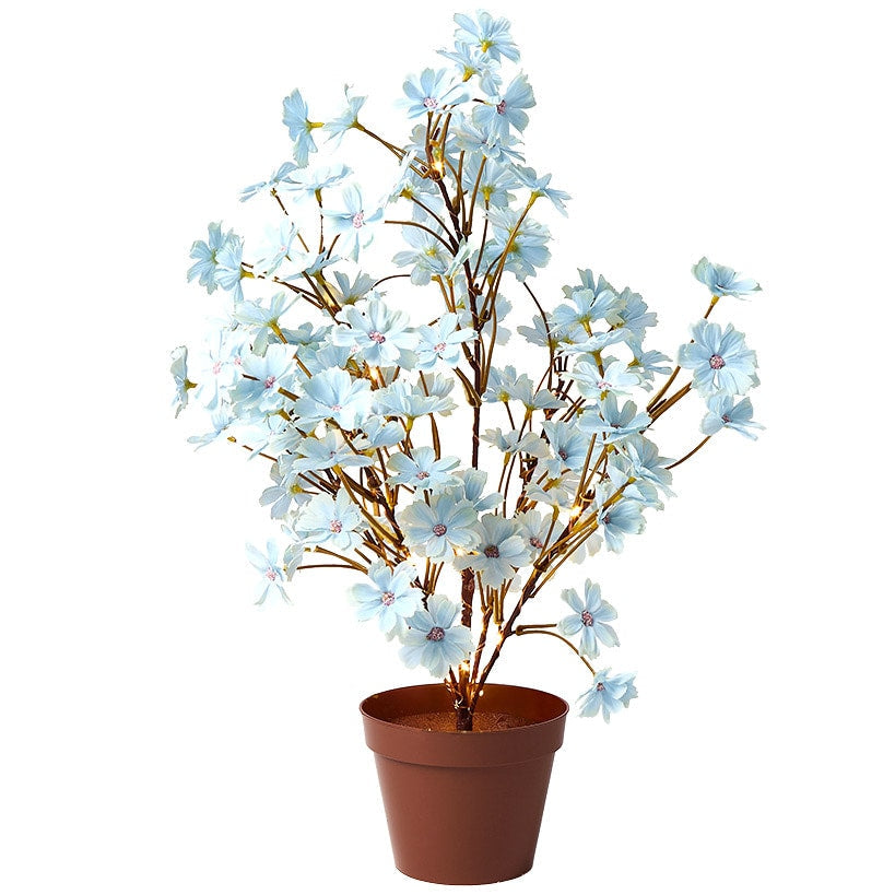 Lighted Flower Table Trees - Blue Blush or Pink