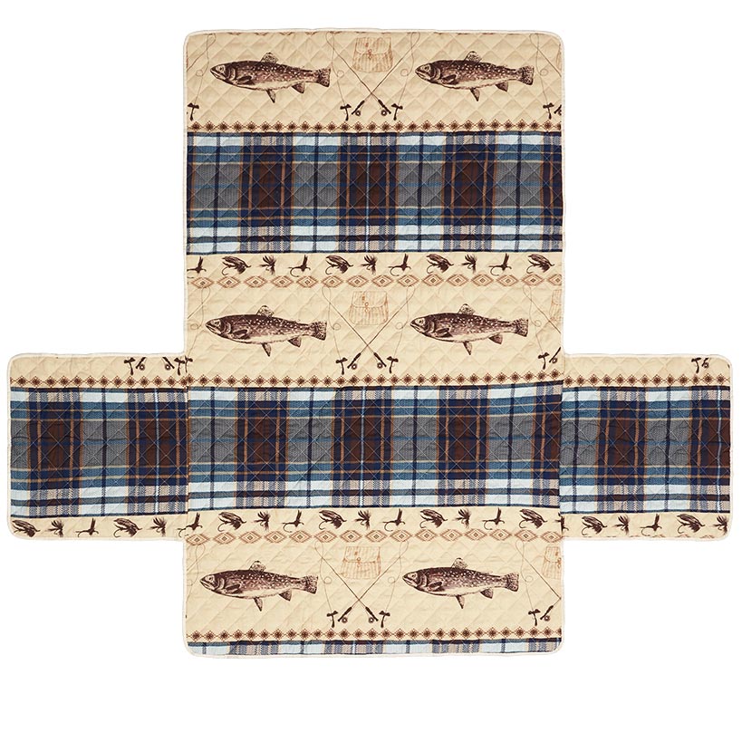 Fly Fishing Quilted Furniture Cover Chair Loveseat or Sofa
