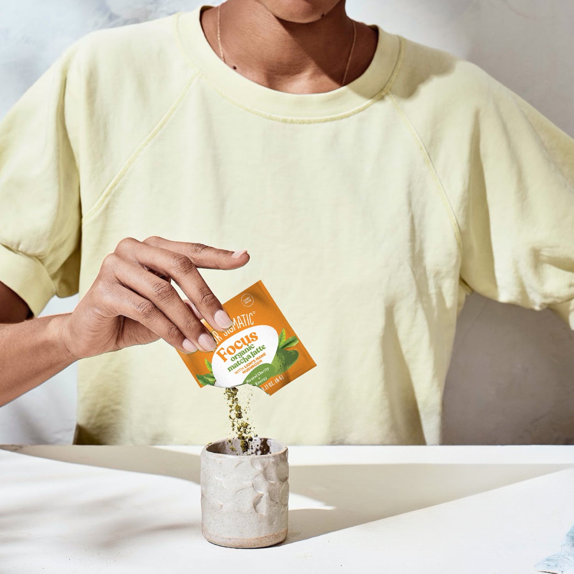 Focus Matcha Latte Packets - Matcha Latte Mushroom Drink Mix