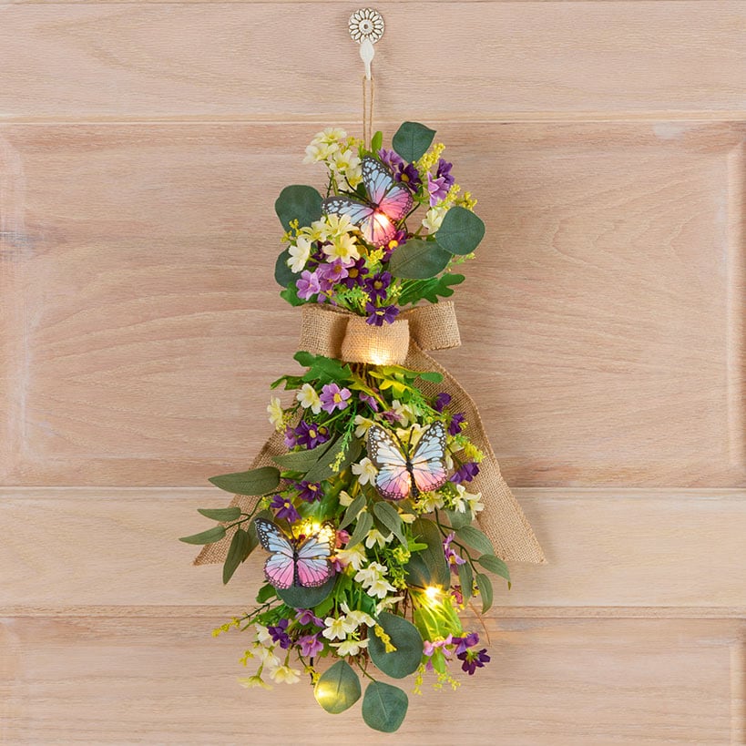 Spring Lighted Multi-Use Swag Décor - Easter Or Butterfly