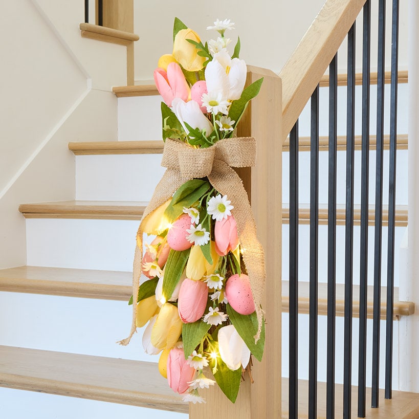 Spring Lighted Multi-Use Swag Décor - Easter Or Butterfly