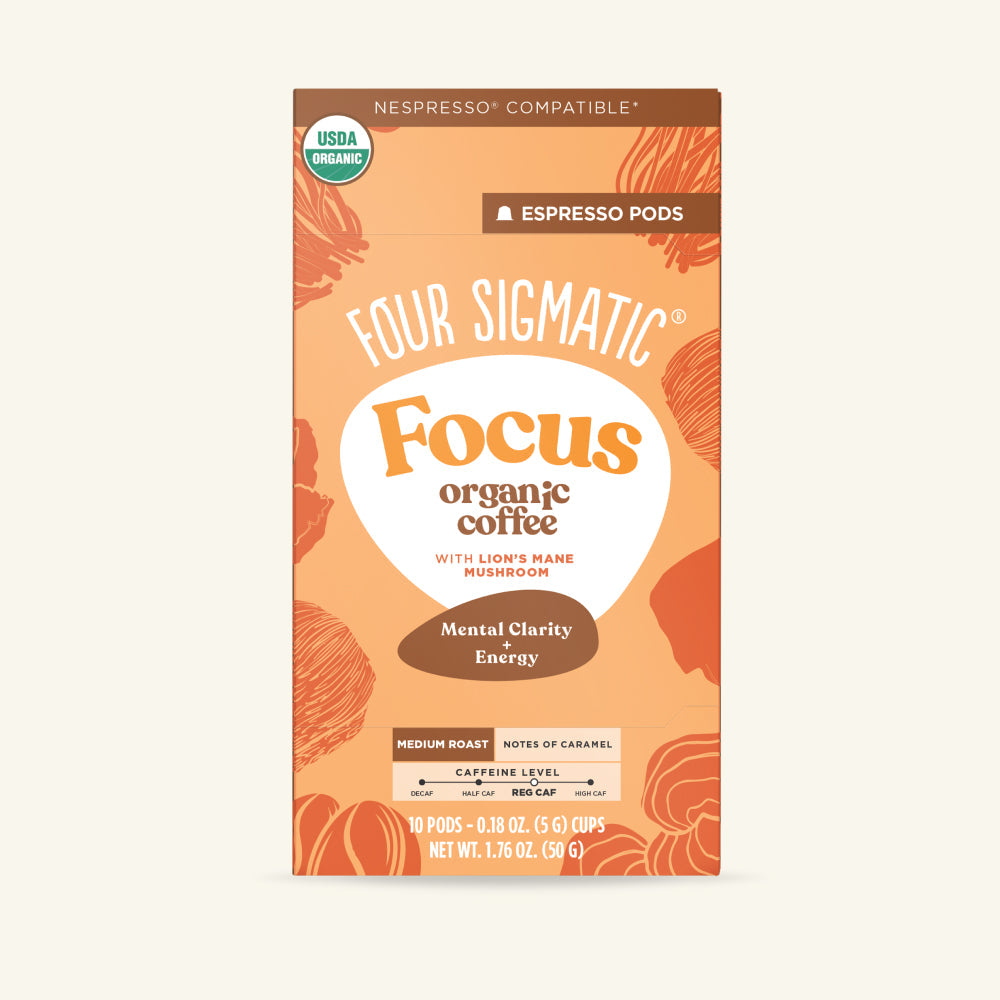 Focus Medium Roast Espresso Pods (10ct) - Medium Roast Mushroom Espresso Pods