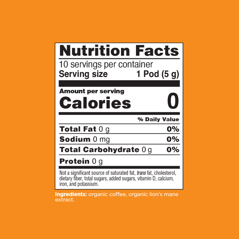Focus Dark Roast Espresso Pods (10ct) - Dark Roast Mushroom Espresso Pods