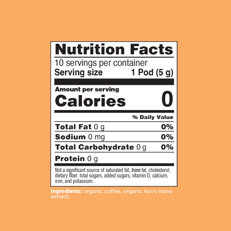 Focus Medium Roast Espresso Pods (10ct) - Medium Roast Mushroom Espresso Pods