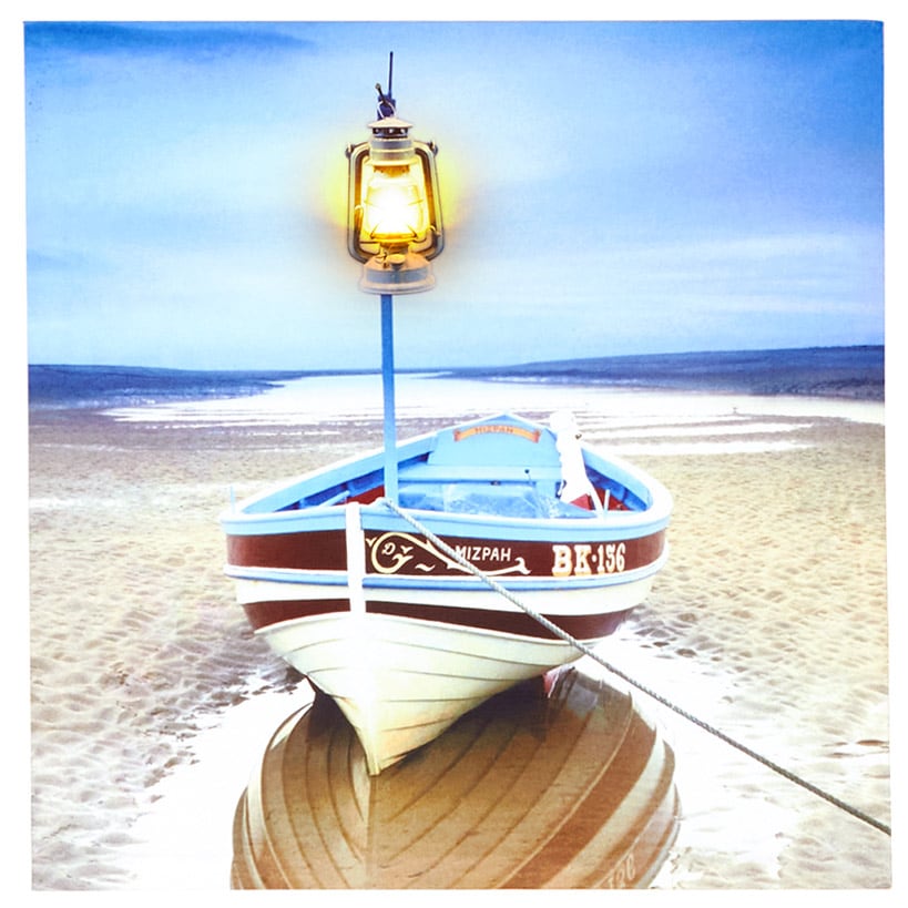 Coastal Lighted Canvas Wall Art - Buoys Candle or Coastal