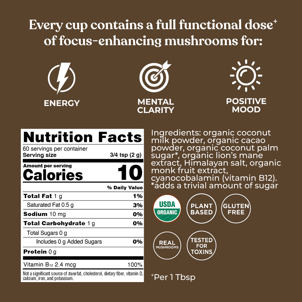 Focus Creamer – Chocolate - Chocolate Functional Coffee Creamer