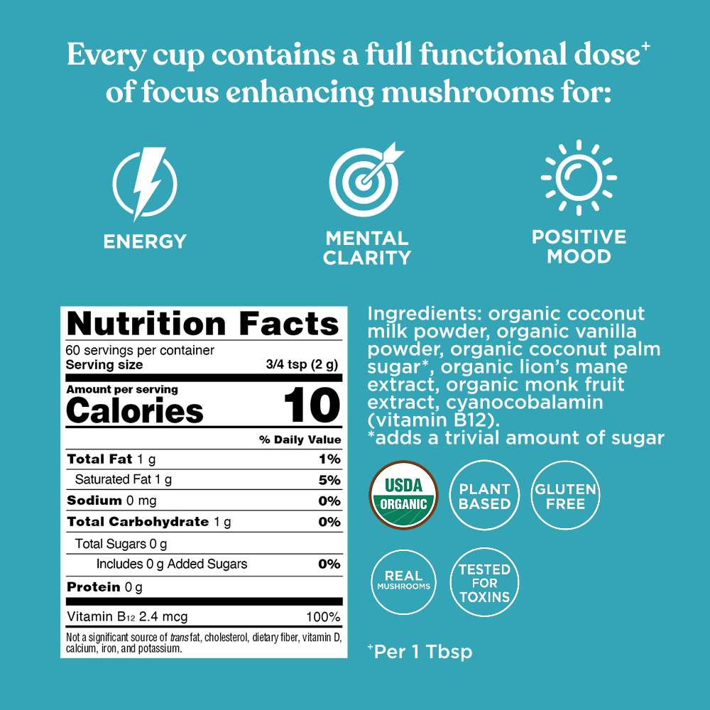 Focus Creamer – Vanilla - Vanilla Functional Coffee Creamer