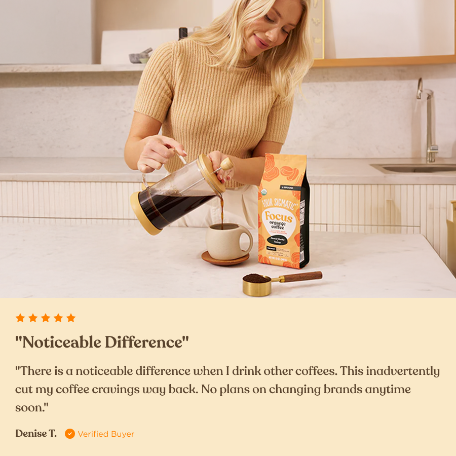Focus Ground Coffee - Dark - Dark Roast Organic Mushroom Coffee