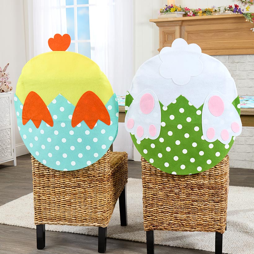 Easter Decorative Dining Chair Covers Set of 2