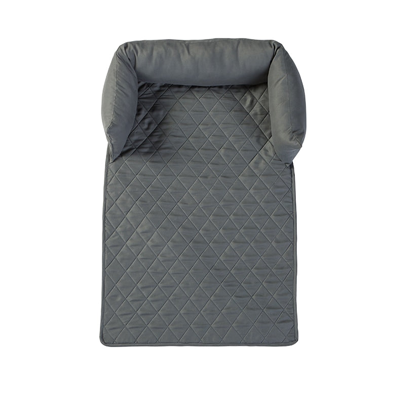 Quilted Pet Bed with Headrest