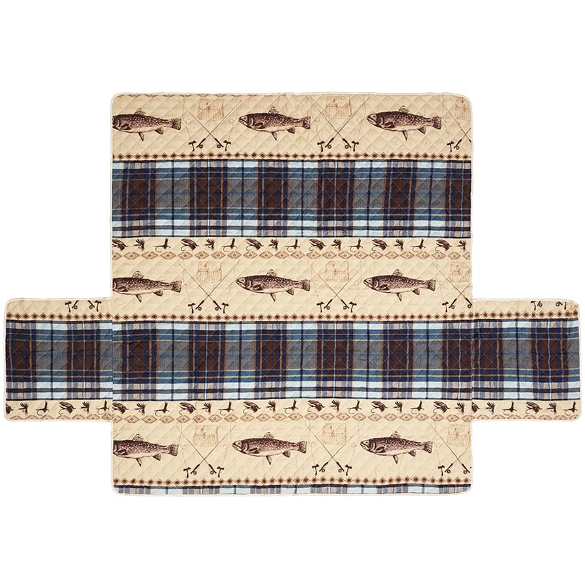 Fly Fishing Quilted Furniture Cover Chair Loveseat or Sofa