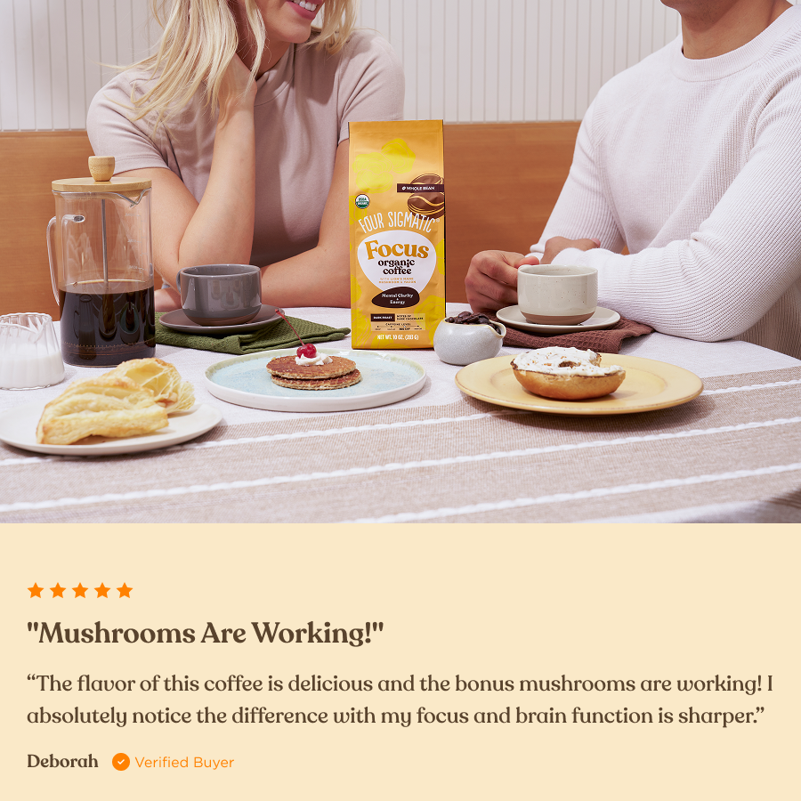 Focus Whole Bean Coffee - Whole Bean Organic Mushroom Coffee Beans