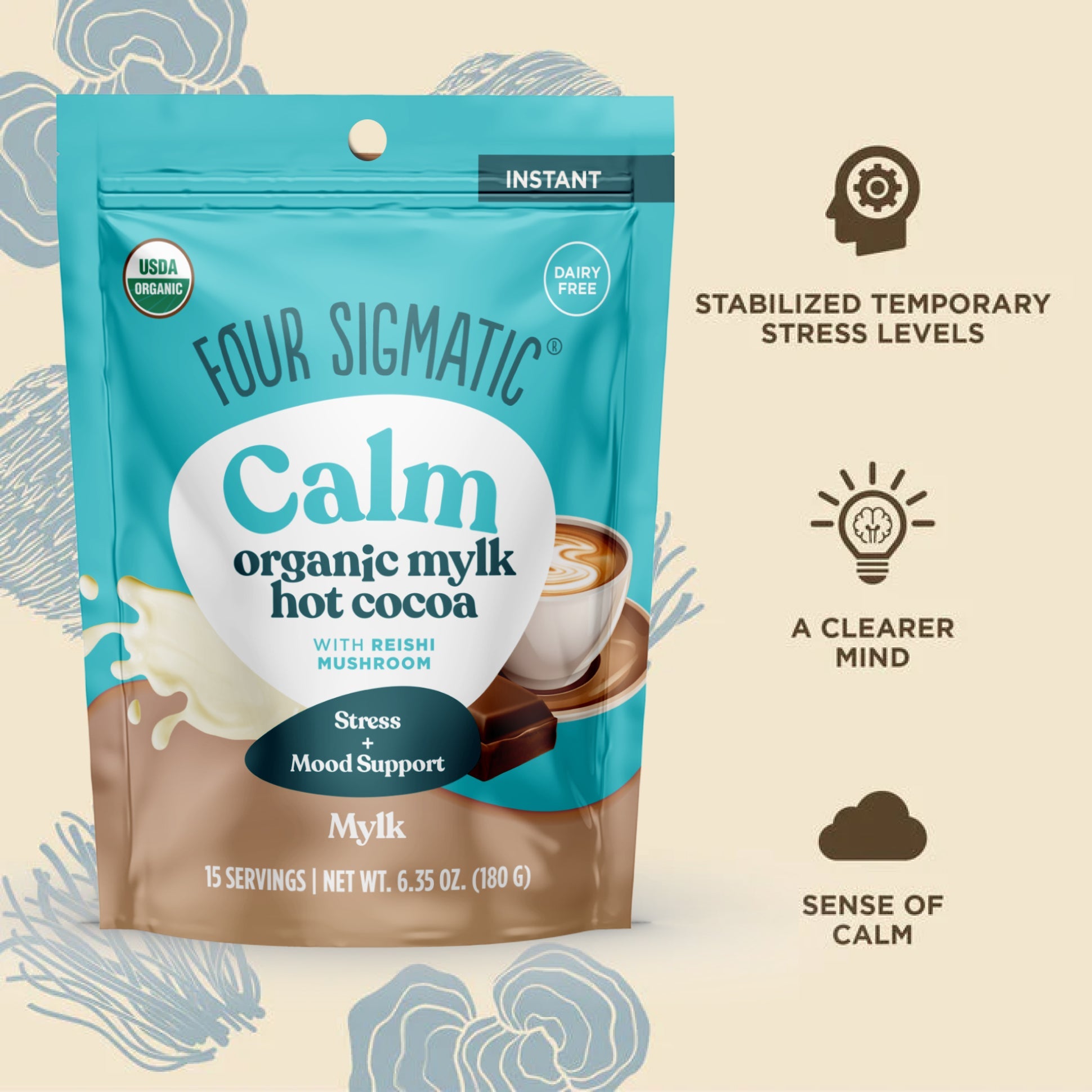 Calm Mylk Hot Cocoa - Calm Mushroom Hot Cocoa