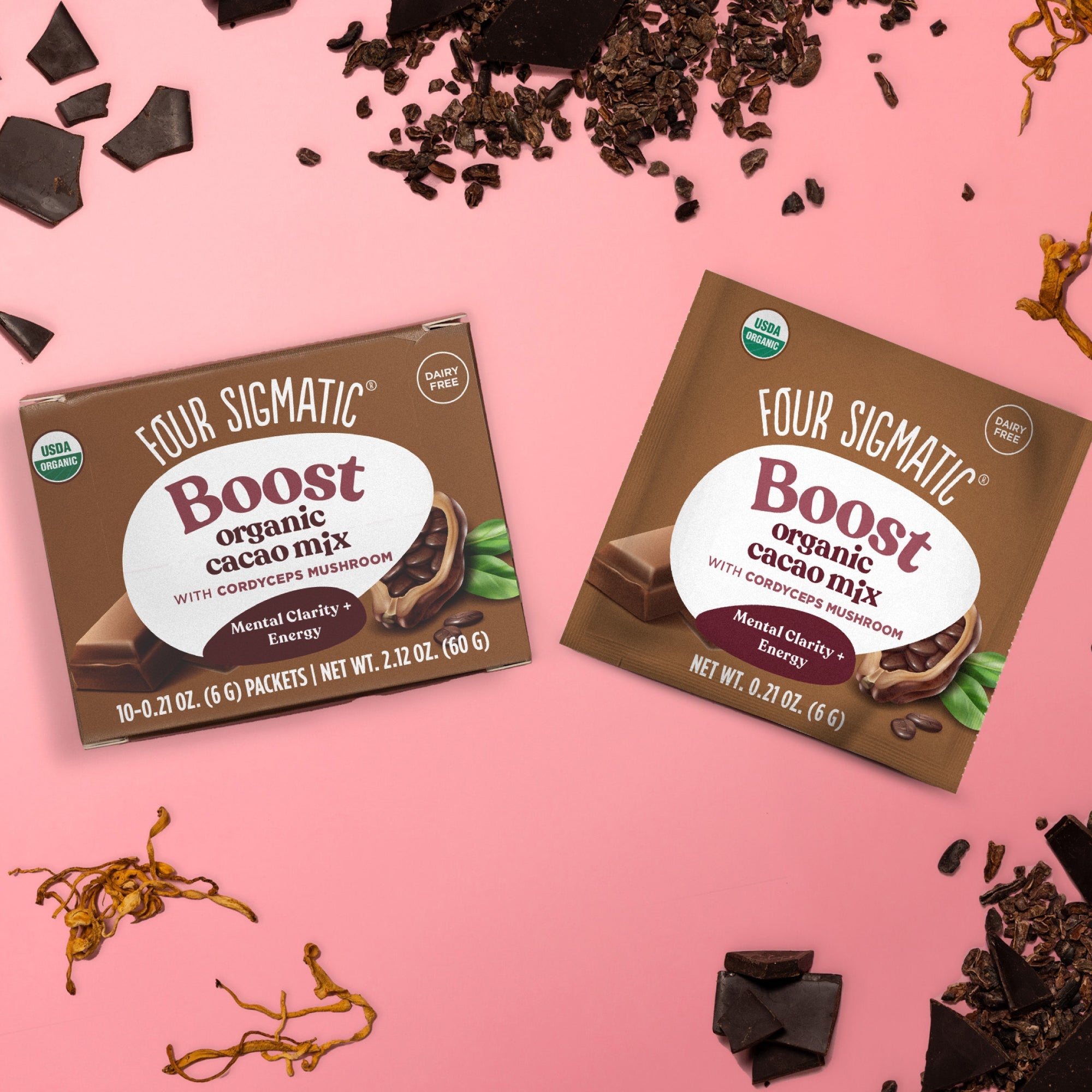 Boost Cacao Packets - Boost Mushroom Cacao Drink Mix