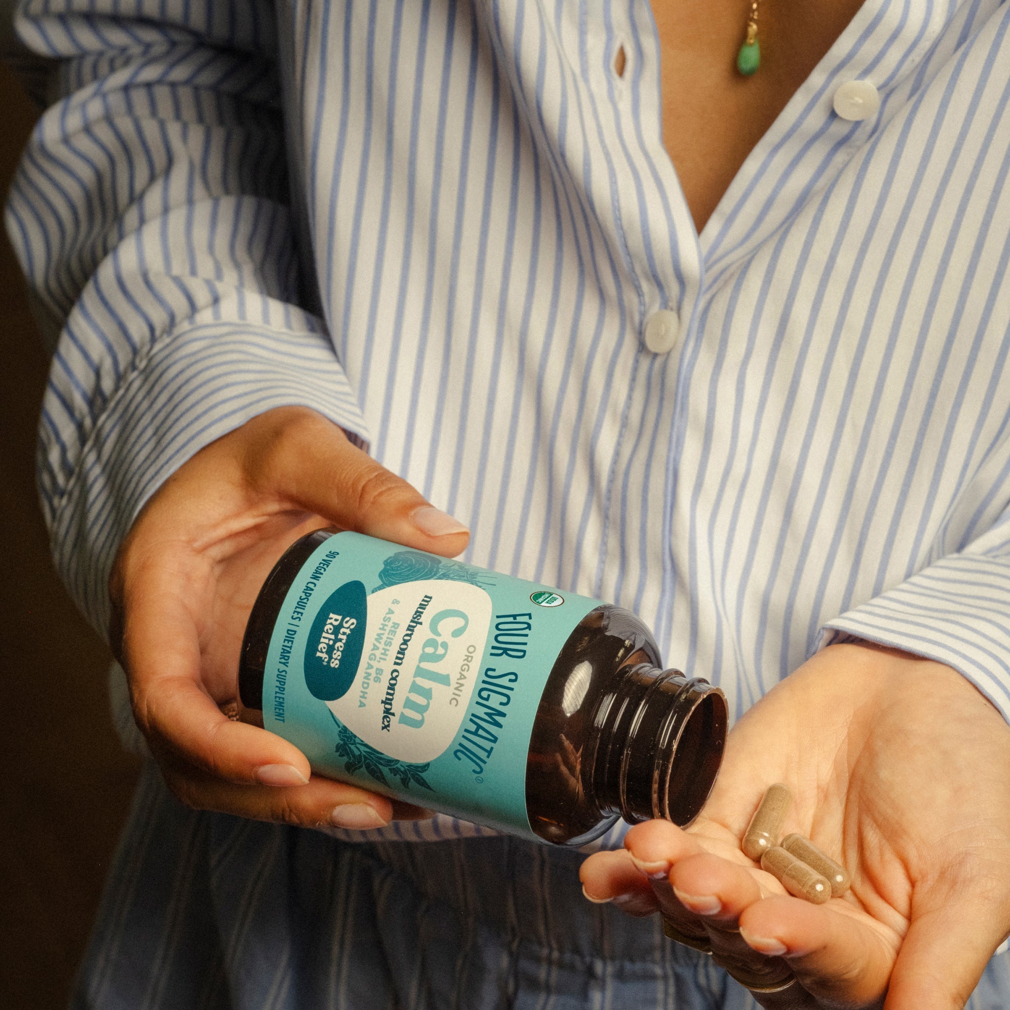 Calm Capsules - Calm Mushroom Supplement Capsules
