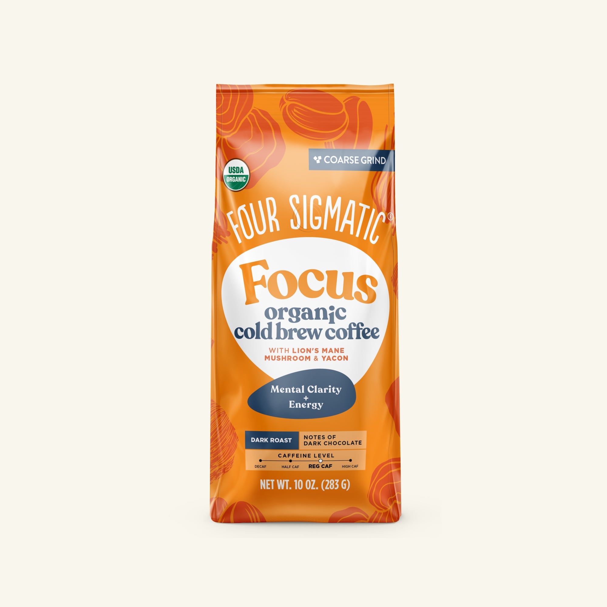 Focus Cold Brew Ground Coffee - Organic Mushroom Cold Brew Coffee