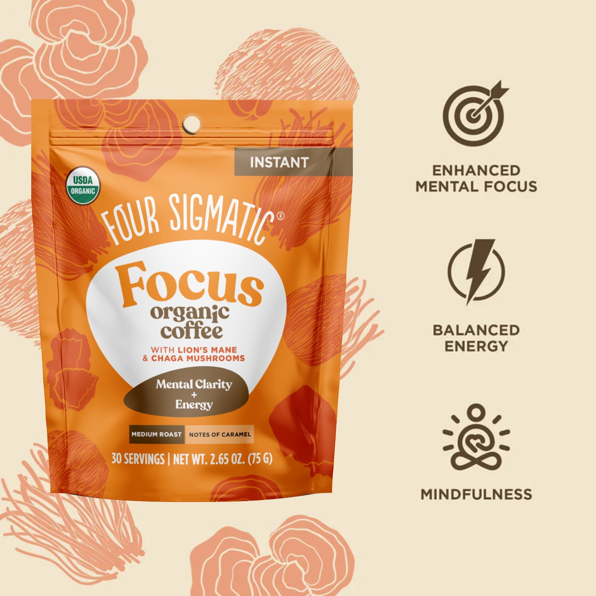 Focus Instant Coffee Multiserve - Focus Functional Mushroom Multiserve