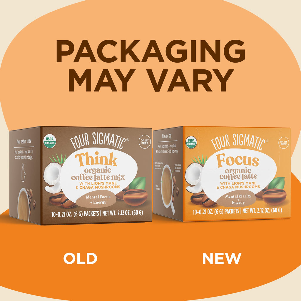 Focus Instant Coffee Latte Packets - Coffee Latte Mushroom Drink Mix