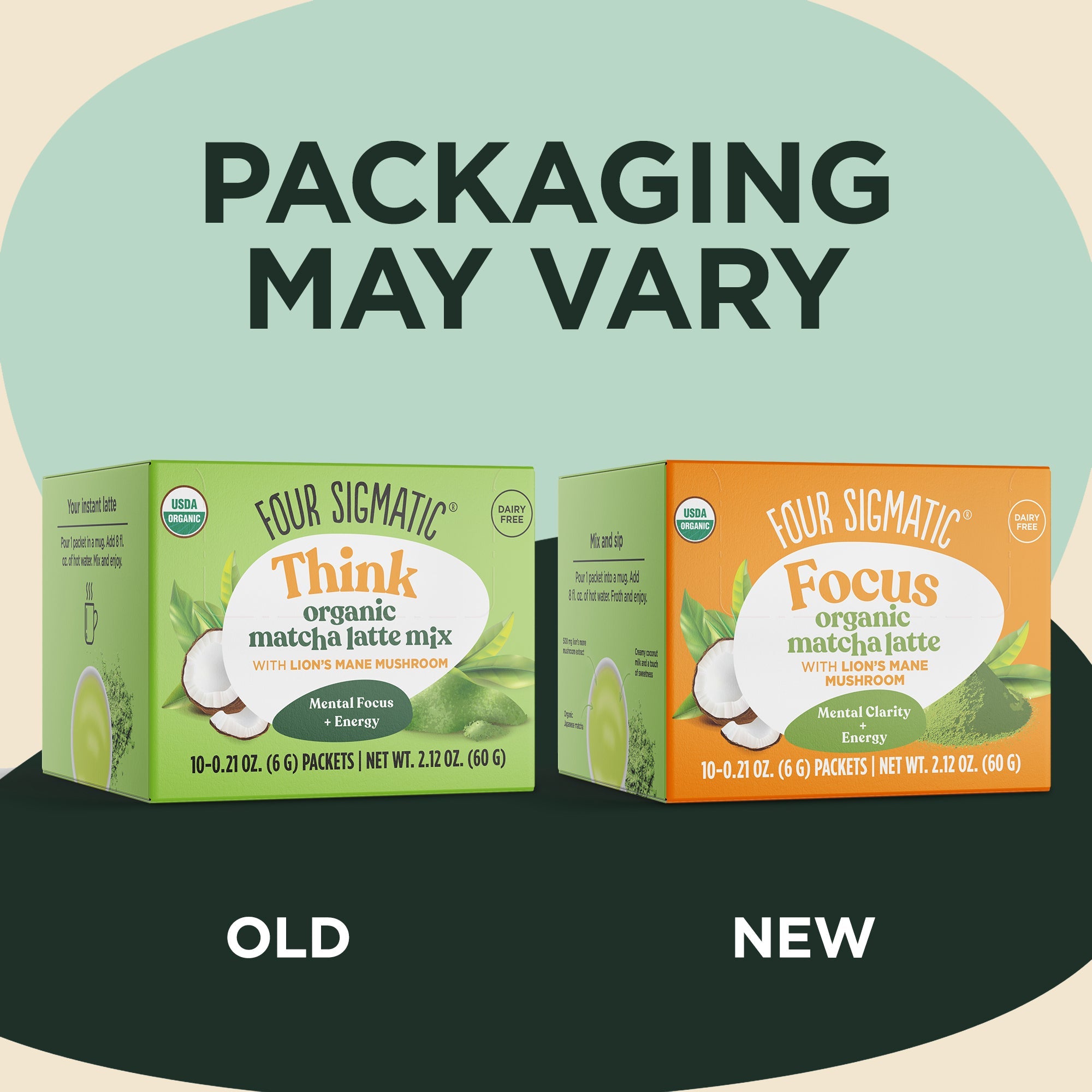 Focus Matcha Latte Packets - Matcha Latte Mushroom Drink Mix
